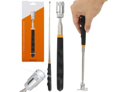 CHWYTAK TELESKOPOWY MAGNES Z LATARKĄ LED