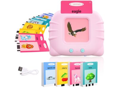 CZYTNIK KART DO NAUKI JĘZYKA ANGIELSKIEGO - różowy kot