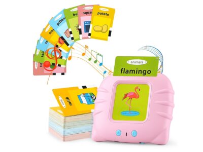 CZYTNIK KART DO NAUKI JĘZYKA ANGIELSKIEGO - różowy kot