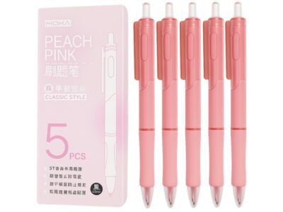 DŁUGOPISY SZKOLNE 5SZT - różowy