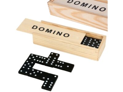 DOMINO 28 X DREWNIANE KLOCKI GRA RODZINNA PUDEŁKO