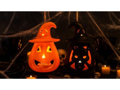 DYNIA ŚWIECĄCA LAMPION HALLOWEEN 11CM