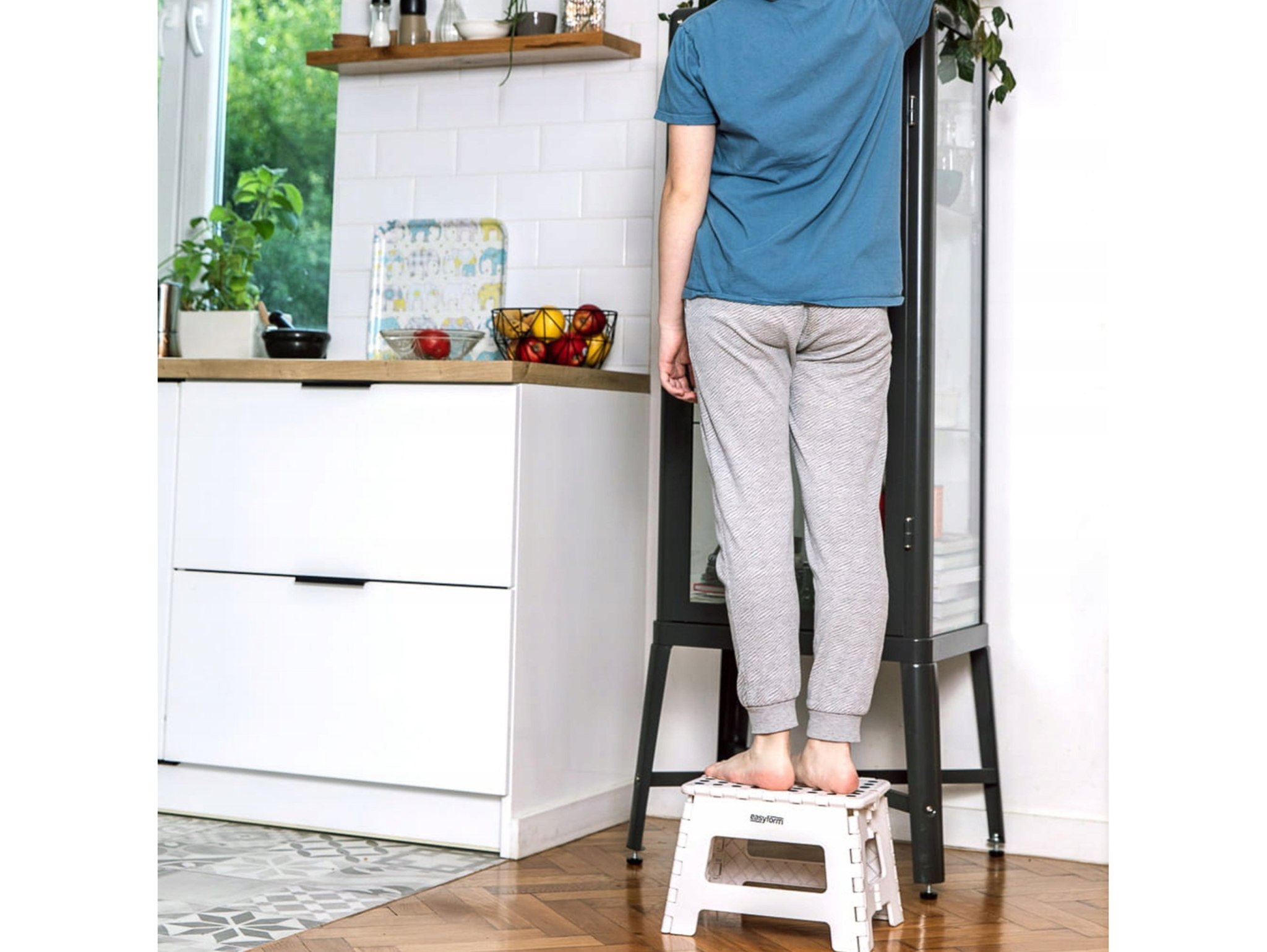 EASYFORM TABORET STOŁEK SKŁADANY 22CM - biały