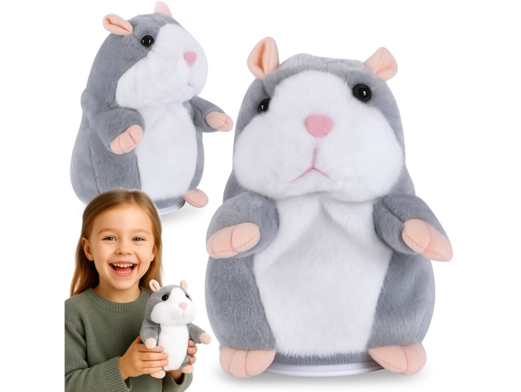 GADAJĄCY CHOMIK 16CM - szary