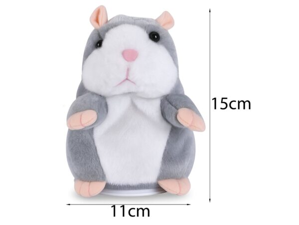 GADAJĄCY CHOMIK 16CM - szary