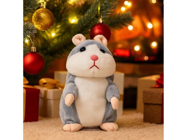 GADAJĄCY CHOMIK 16CM - szary