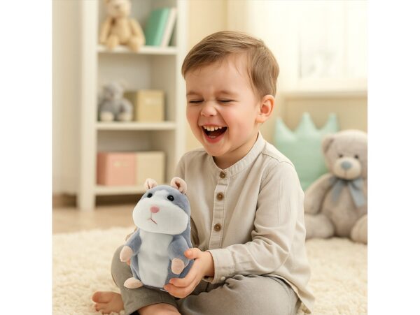 GADAJĄCY CHOMIK 16CM - szary