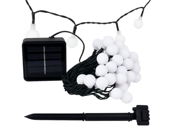 GIRLANDA OGRODOWA SOLARNA KULE 7m 50xLED