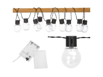 GIRLANDA ŚWIETLNA LAMPKI NA BATERIE 10xLED ŻARÓWKI