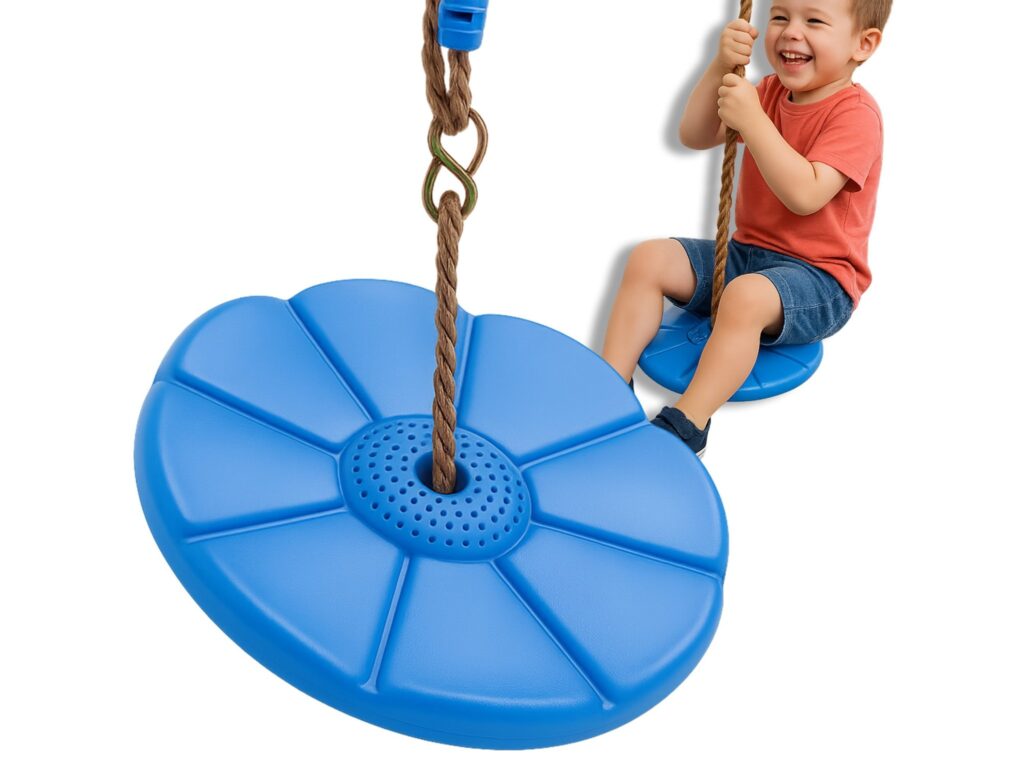 HUŚTAWKA KWIATEK DYSK OKRĄGŁA - niebieski