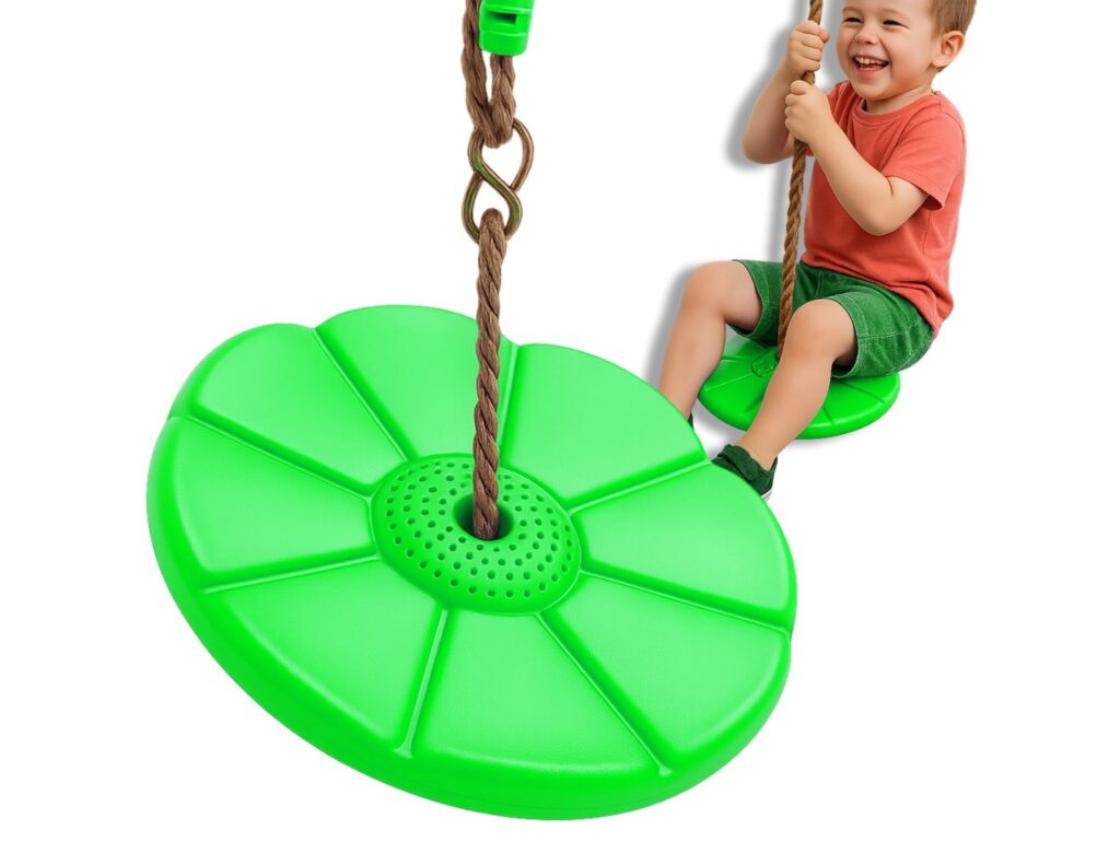 HUŚTAWKA KWIATEK DYSK OKRĄGŁA - zielony