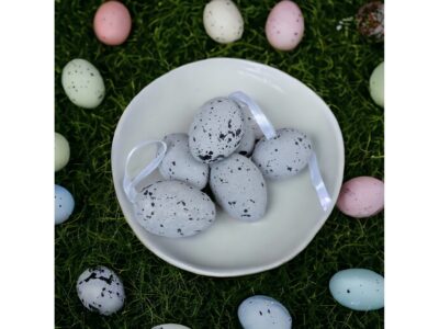 JAJKA STYROPIANOWE NAKRAPIANE 6SZT - biały