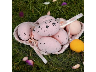 JAJKA STYROPIANOWE NAKRAPIANE 6SZT - różowy