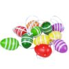 JAJKA WIELKANOCNE Z ZAWIESZKĄ 12SZT 4x3cm - kolorowe