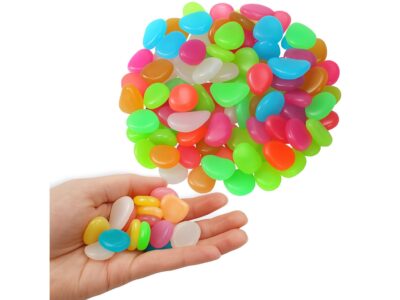 KAMIENIE ŚWIECĄCE FLUORESCENCYJNE 100szt - kolorowe