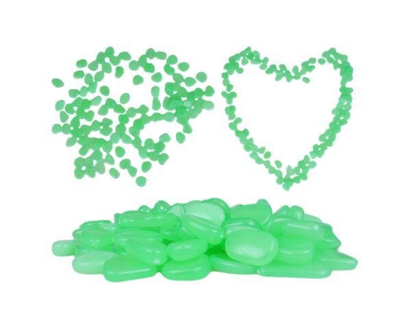 KAMIENIE ŚWIECĄCE FLUORESCENCYJNE 100szt - zielone