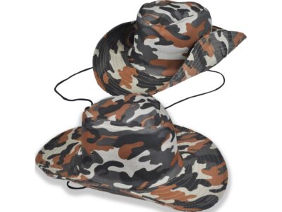 KAPELUSZ MĘSKI MORO 57x38cm - brązowe moro