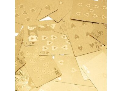 KARTY DO GRY ZŁOTE GOLD PLASTIKOWE TALIA 54