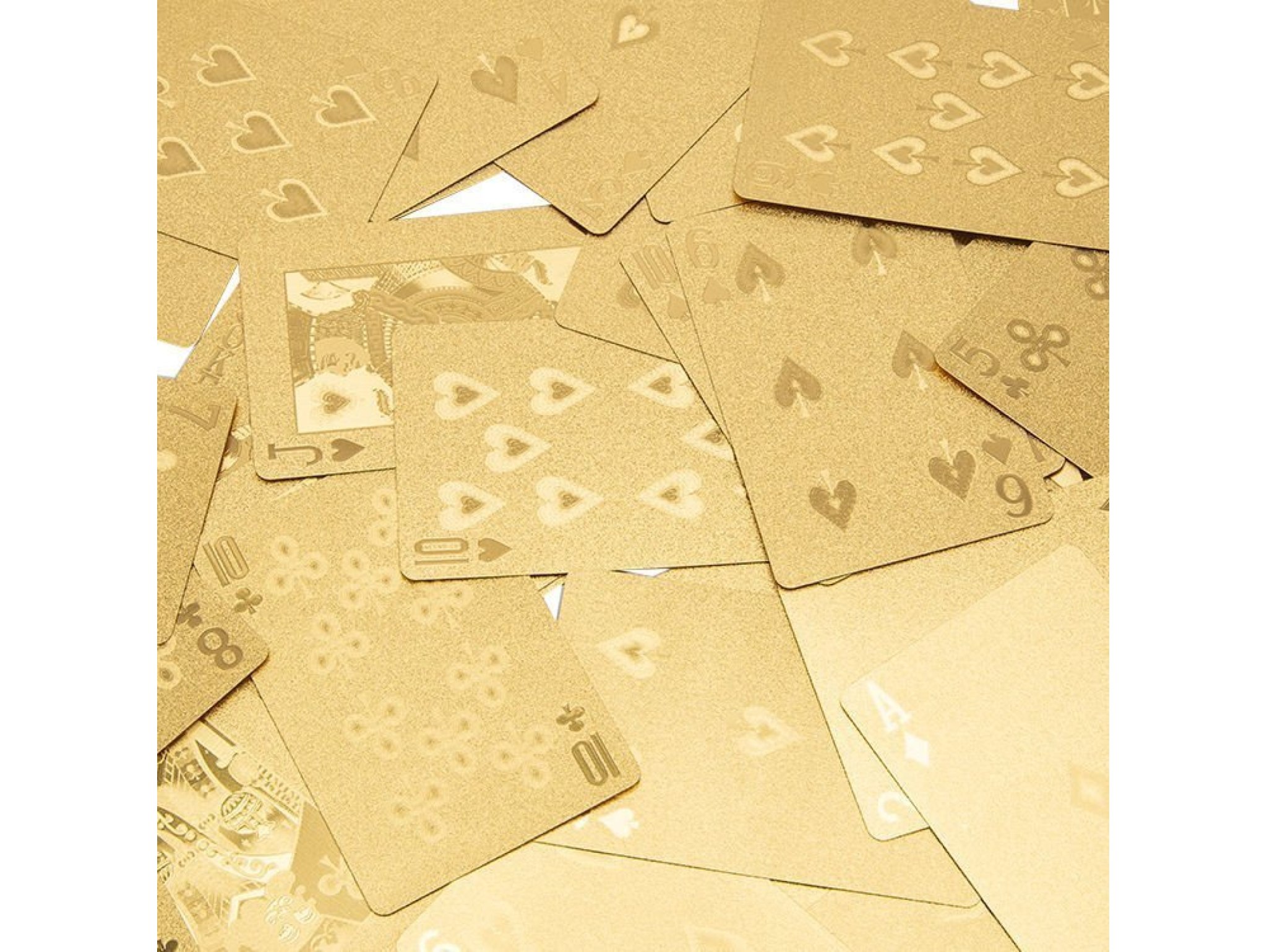 KARTY DO GRY ZŁOTE GOLD PLASTIKOWE TALIA 54