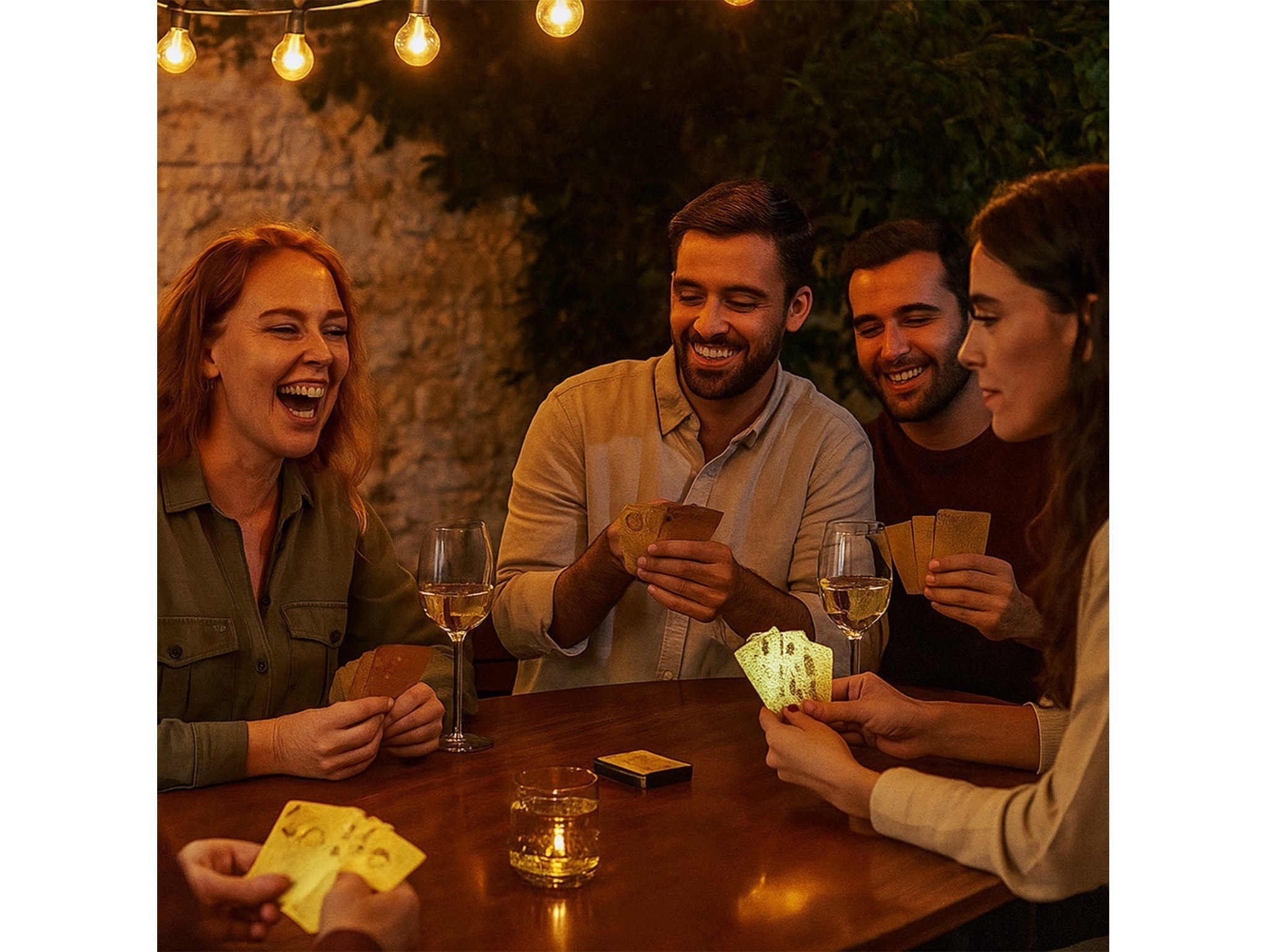 KARTY DO GRY ZŁOTE GOLD PLASTIKOWE TALIA 54