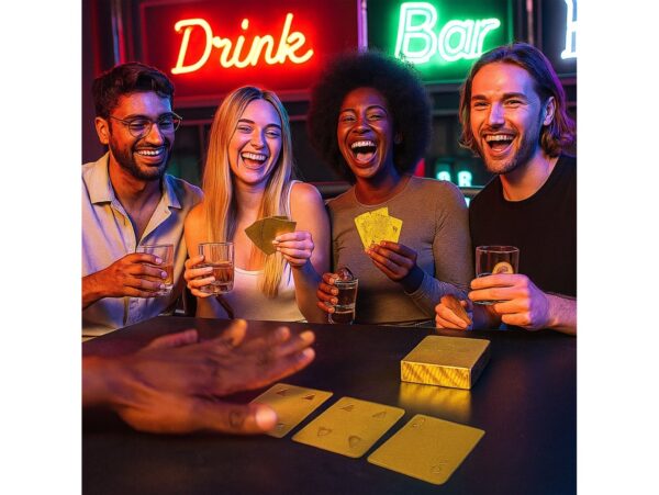 KARTY DO GRY ZŁOTE GOLD PLASTIKOWE TALIA 54