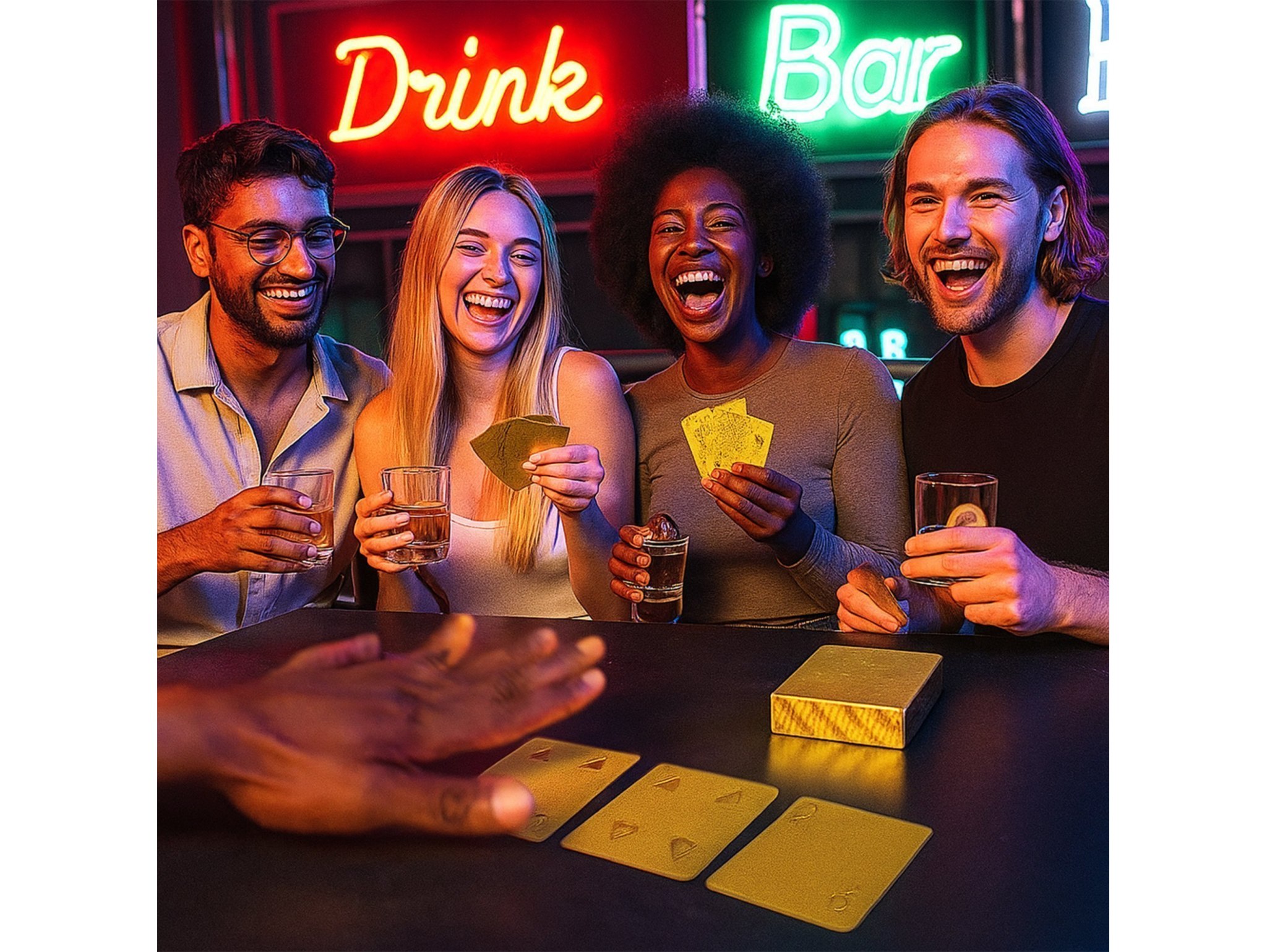 KARTY DO GRY ZŁOTE GOLD PLASTIKOWE TALIA 54