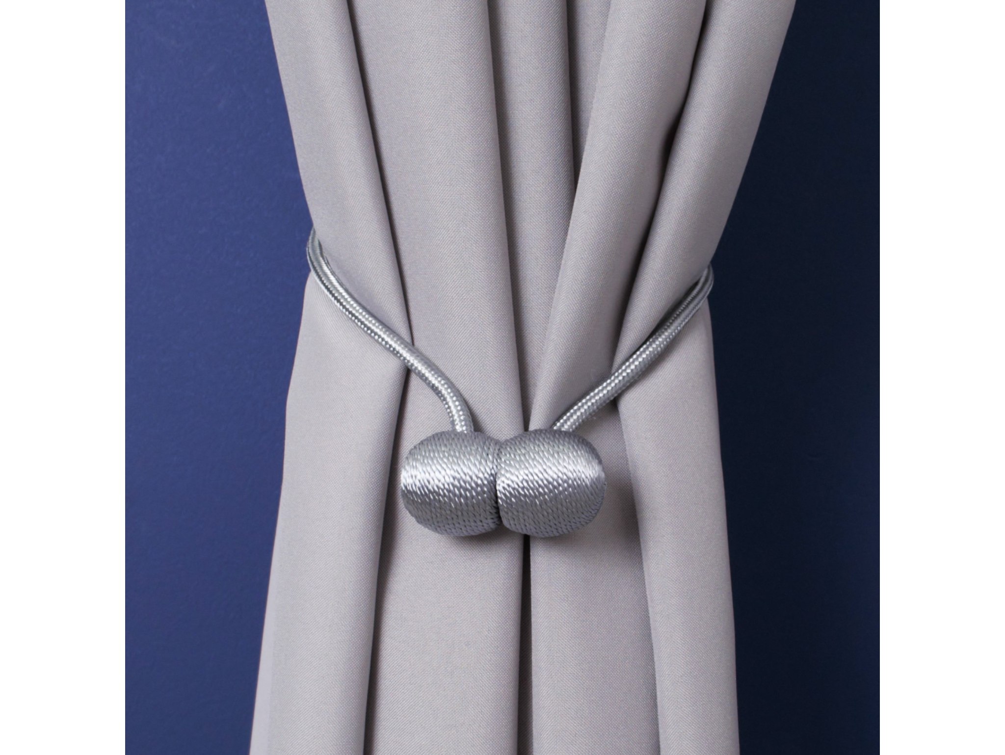 KLAMRA do Firan Zasłon magnes spinki srebrne 2szt.