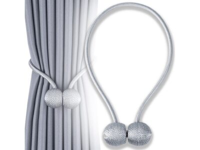 KLAMRA SPINKA DO ZASŁON FIRAN 1 SZT! - srebrny