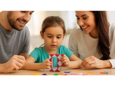 KOSTKA MAGICZNA UKŁADANKA 24-SEGMENTY 23x1,3x0,9cm - czerwony