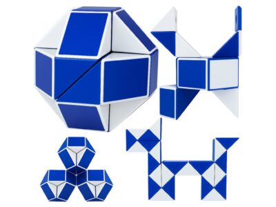 KOSTKA MAGICZNA UKŁADANKA 24-SEGMENTY 23x1,3x0,9cm - niebieski