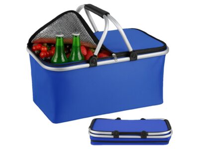 KOSZ PIKNIKOWY 49x27 DWIE RĄCZKI - niebieski