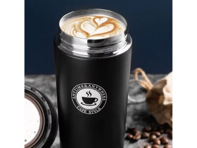 KUBEK TERMICZNY TURYSTYCZNY 380ML - czarny