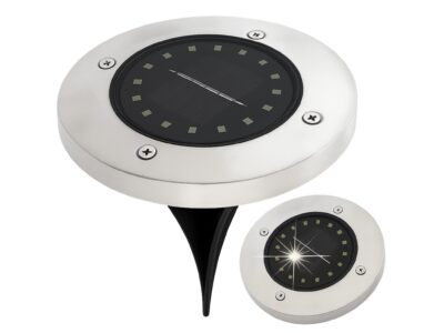 LAMPA OGRODOWA NAJAZDOWA SOLARNA 16 LED - biały ciepły