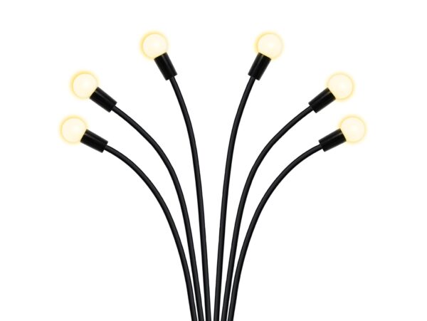 LAMPA OGRODOWA SOLARNA 6 LED KULKI CIEPŁY BIAŁY 2 SZT