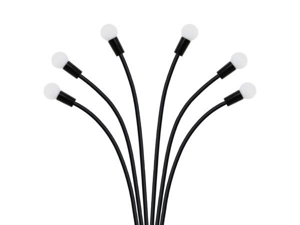 LAMPA OGRODOWA SOLARNA 6 LED KULKI CIEPŁY BIAŁY 2 SZT