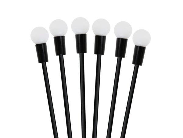 LAMPA OGRODOWA SOLARNA 6 LED KULKI CIEPŁY BIAŁY 2 SZT