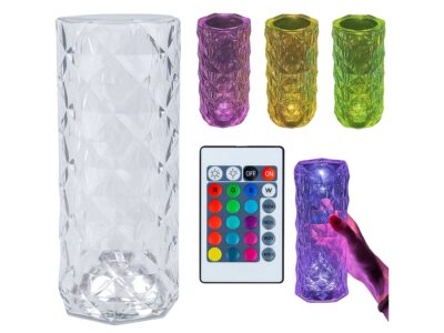 LAMPA ROSE DIAMOND DOTYKOWA +PILOT 22cm