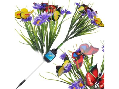 LAMPA SOLARNA OGRODOWA KWIATY - fioletowa łąka