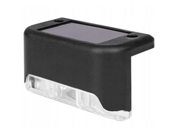 LAMPKA LAMPA SOLARNA KRAWĘDZIOWA 1 LED 8x4,5x4,2cm - czarny - ciepły biały