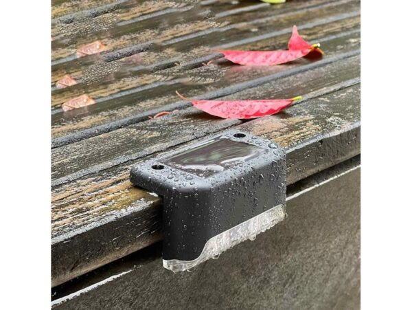 LAMPKA LAMPA SOLARNA KRAWĘDZIOWA 1 LED 8x4,5x4,2cm - czarny - ciepły biały