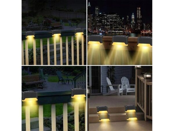 LAMPKA LAMPA SOLARNA KRAWĘDZIOWA 1 LED 8x4,5x4,2cm - czarny - ciepły biały