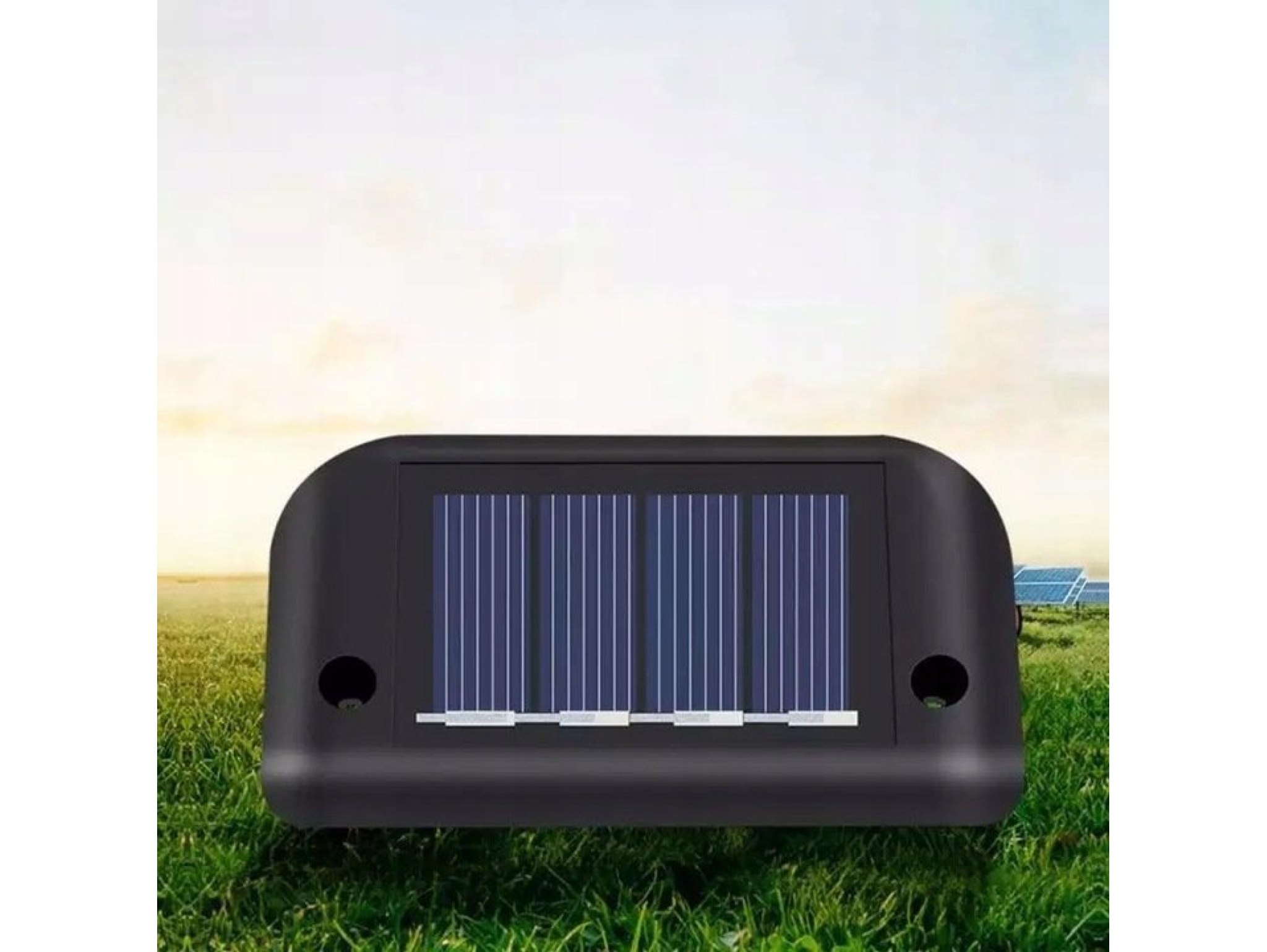 LAMPKA LAMPA SOLARNA KRAWĘDZIOWA 1 LED 8x4,5x4,2cm - czarny - ciepły biały