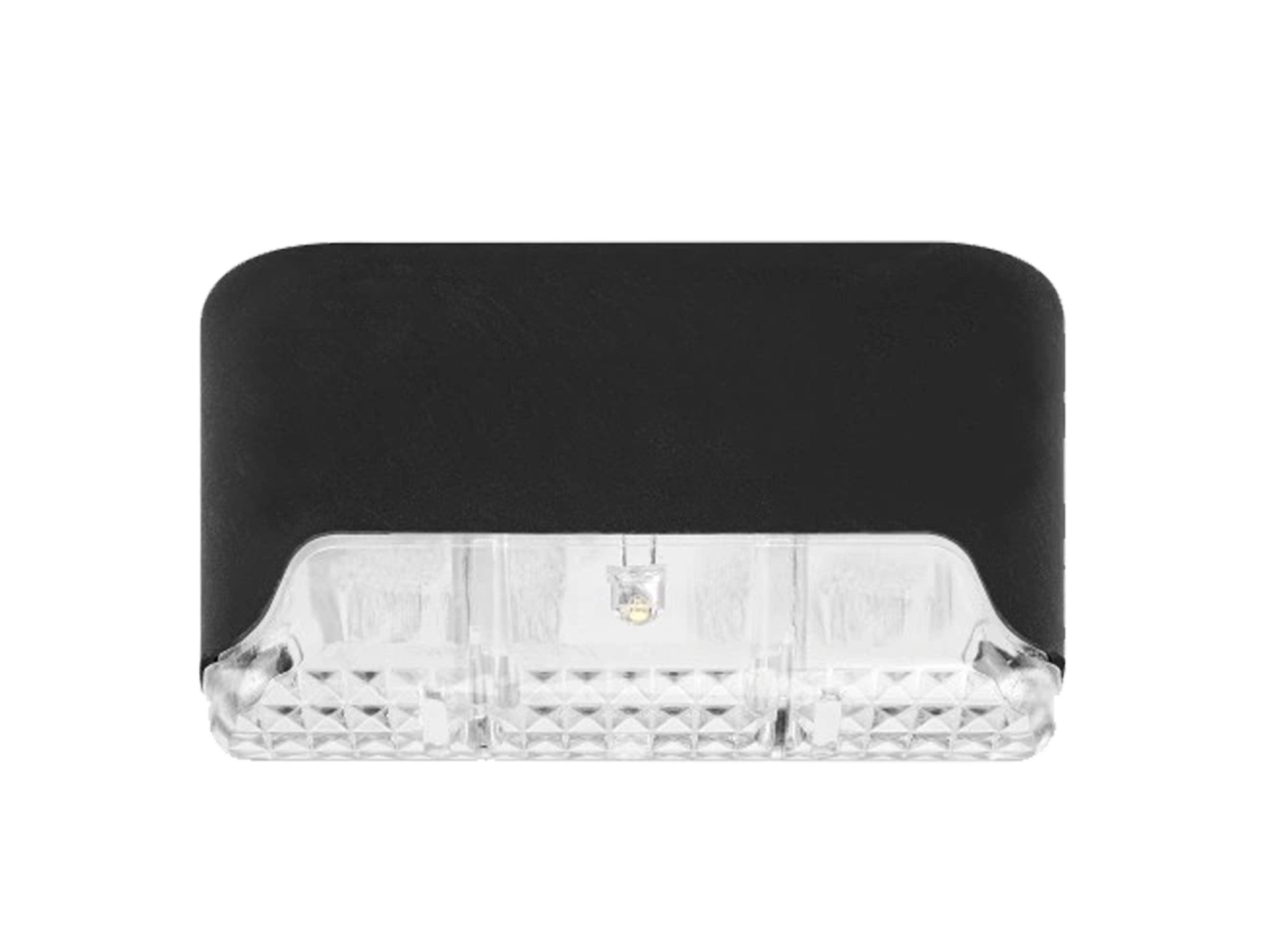 LAMPKA LAMPA SOLARNA KRAWĘDZIOWA 1 LED 8x4,5x4,2cm - czarny - ciepły biały