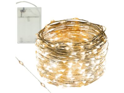 LAMPKI DRUCIKI 50 LED - biały ciepły