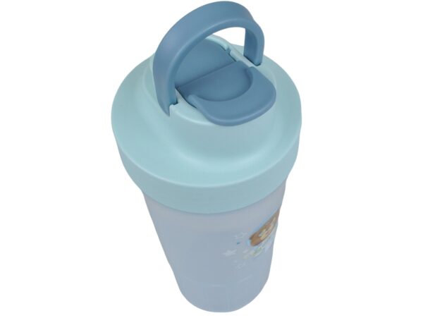 LUNCHBOX ŚNIADANIÓWKA POJEMNIK NA ŚNIADANIE OBIAD SZTUĆCE Z BIDONEM ZESTAW - niebieski z misiem