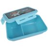LUNCHBOX ŚNIADANIÓWKA POJEMNIK NA ŚNIADANIE OBIAD SZTUĆCE Z BIDONEM ZESTAW - niebieski z misiem