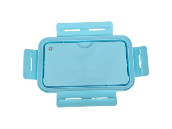 LUNCHBOX ŚNIADANIÓWKA POJEMNIK NA ŚNIADANIE OBIAD SZTUĆCE Z BIDONEM ZESTAW - niebieski z misiem