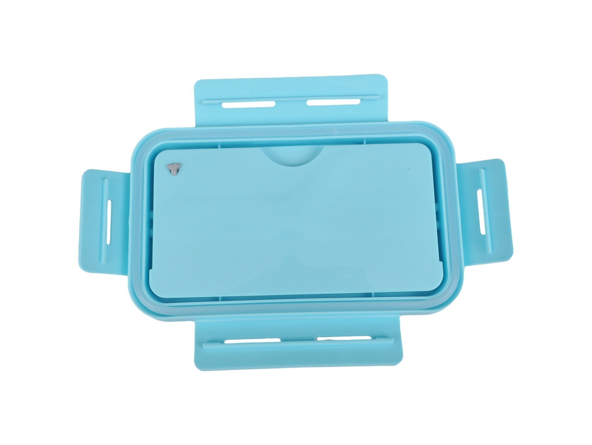 LUNCHBOX ŚNIADANIÓWKA POJEMNIK NA ŚNIADANIE OBIAD SZTUĆCE Z BIDONEM ZESTAW - niebieski z misiem