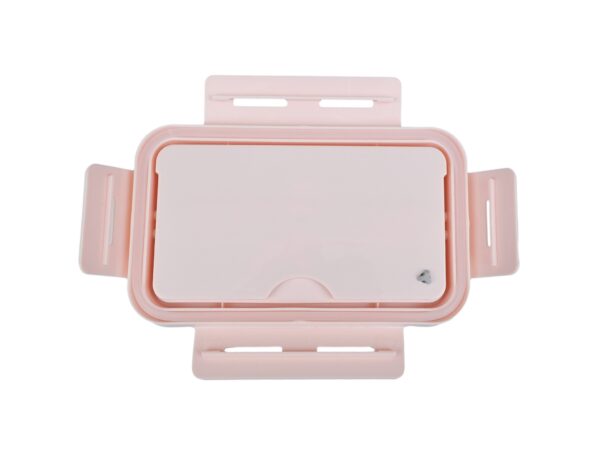 LUNCHBOX ŚNIADANIÓWKA POJEMNIK NA ŚNIADANIE OBIAD SZTUĆCE Z BIDONEM ZESTAW - różowy siedzący jednorożec