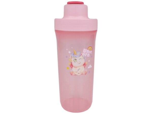 LUNCHBOX ŚNIADANIÓWKA POJEMNIK NA ŚNIADANIE OBIAD SZTUĆCE Z BIDONEM ZESTAW - różowy siedzący jednorożec